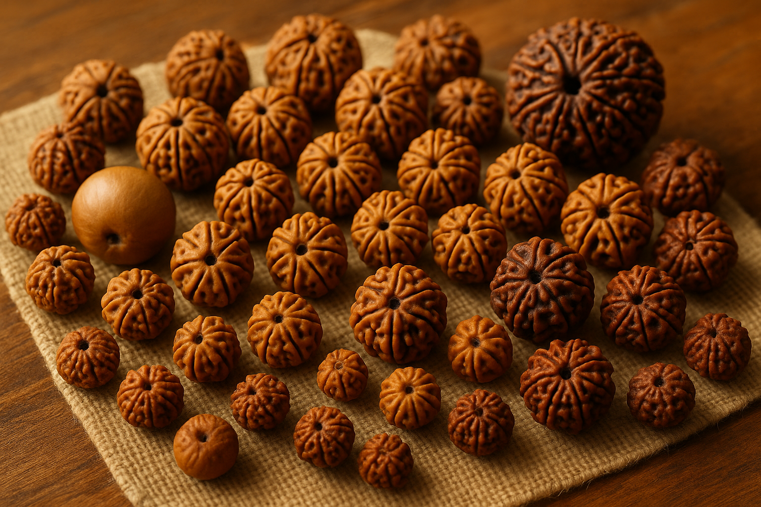 many different rudraksha