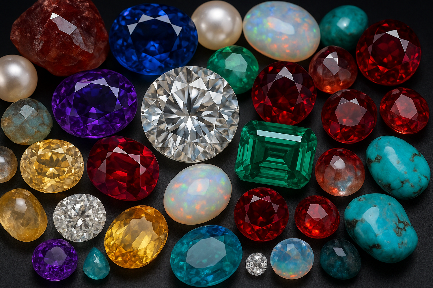 many different gemstones